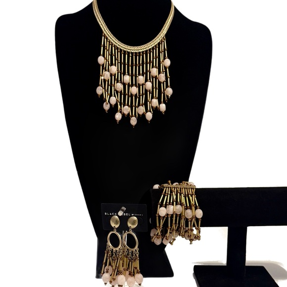 Chico's Multi Strand Pink and Gold Bead Stretch Bracelet NWT - Picture 7 of 7